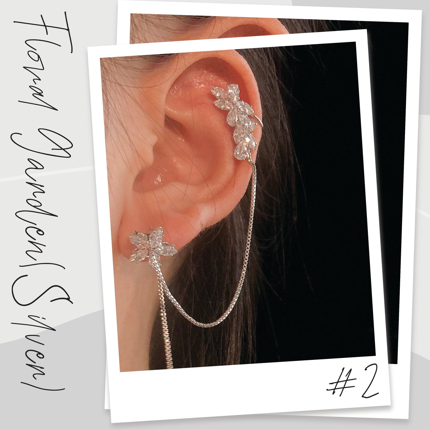 Lady Chained Ear Cuff Earrings