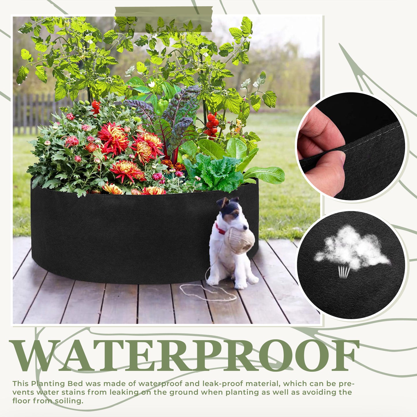 Foldable Fabric Raised Planting Bed