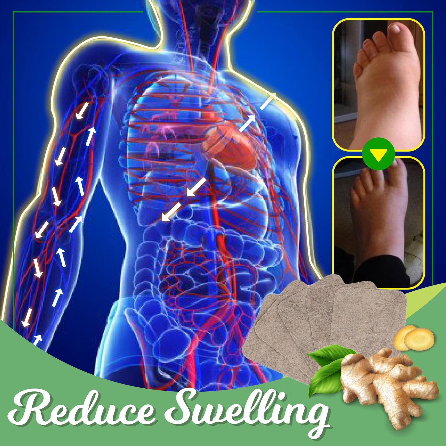 Herbal Ginger Body Relief Patch (Set of 10)