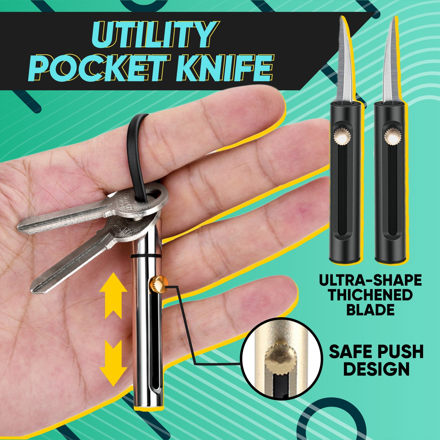 Retractable Folding Blade Keychain