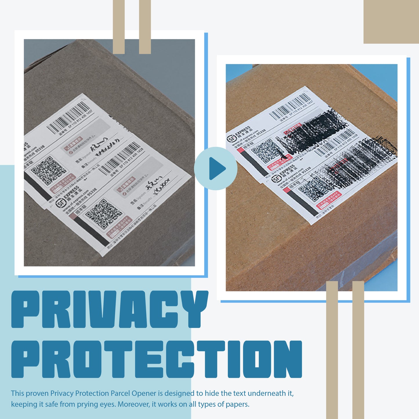 Privacy Protection Parcel Opener