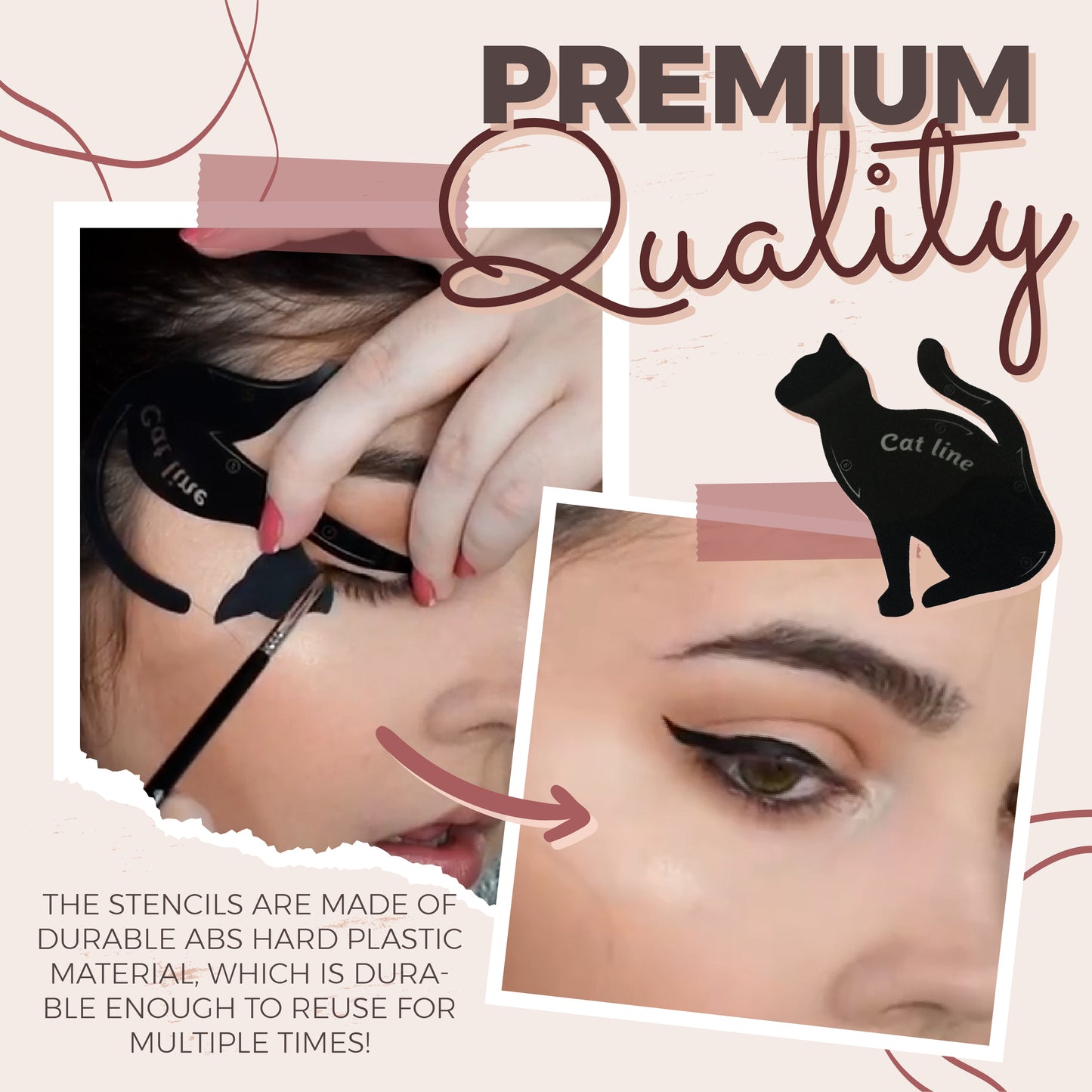 Cutie Cat Eyelines Stencil