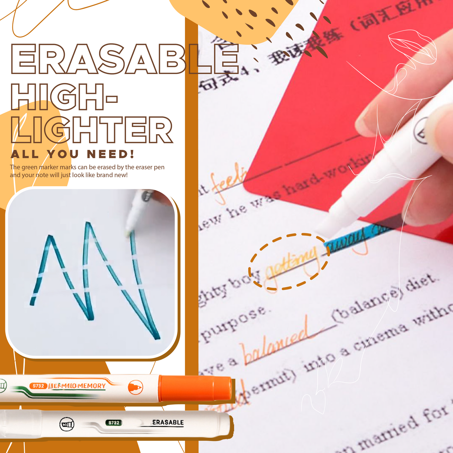 Erasable Learning Marker Set