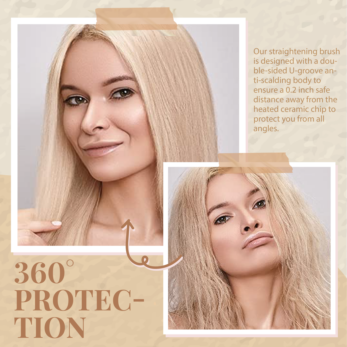 Instant Hair Straightening Brush