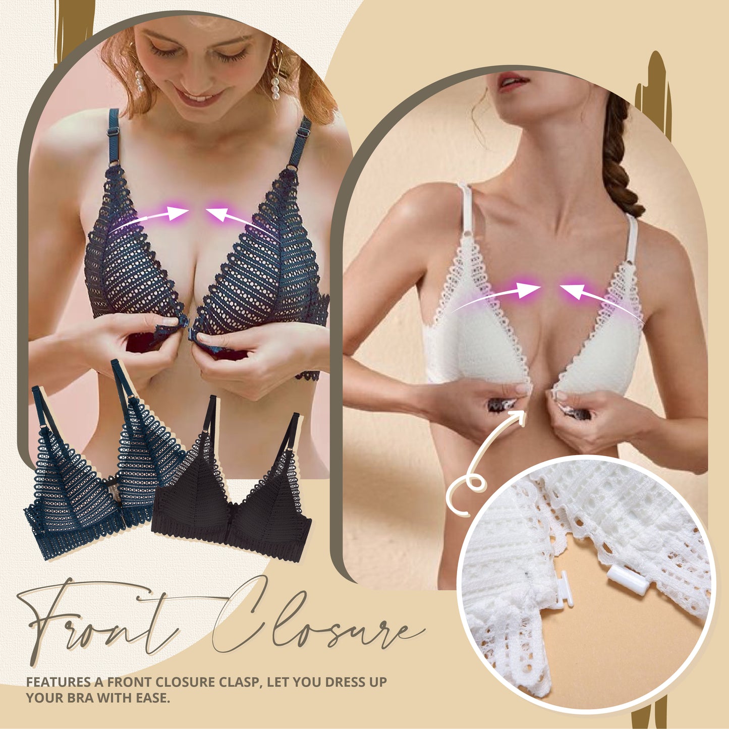 Wireless Front Closure Brassiere