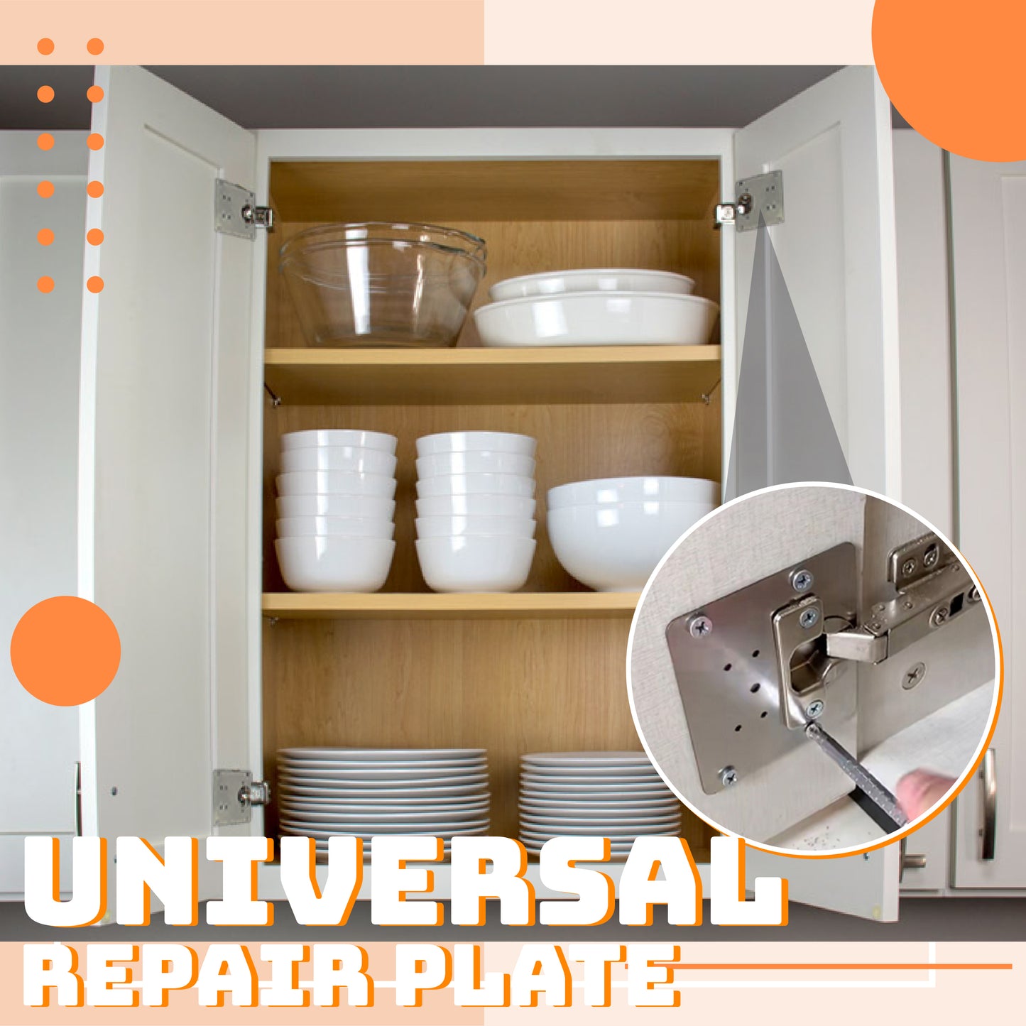 Cabinet Hinge Repair Plate
