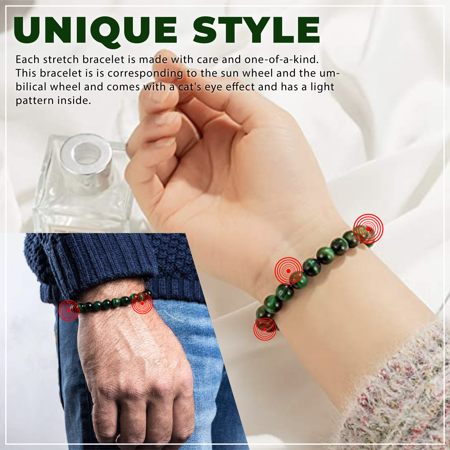 WealthyBoost Green Tigerite Bracelet