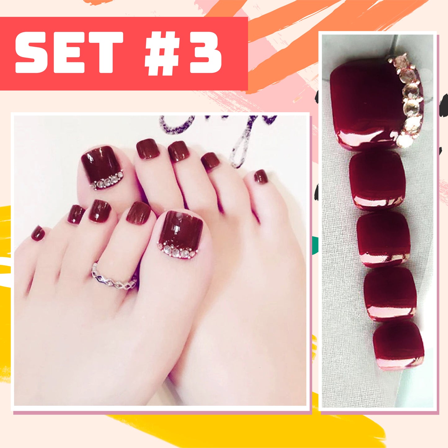 Easy Press On Gel Toe Nail