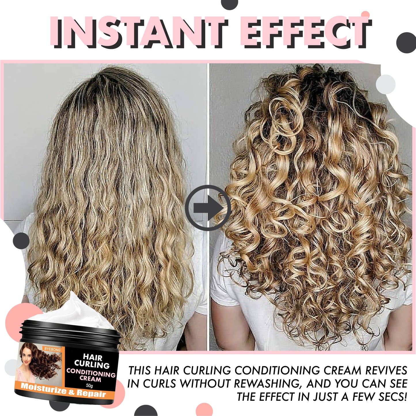 Hair Curling Conditioning Cream