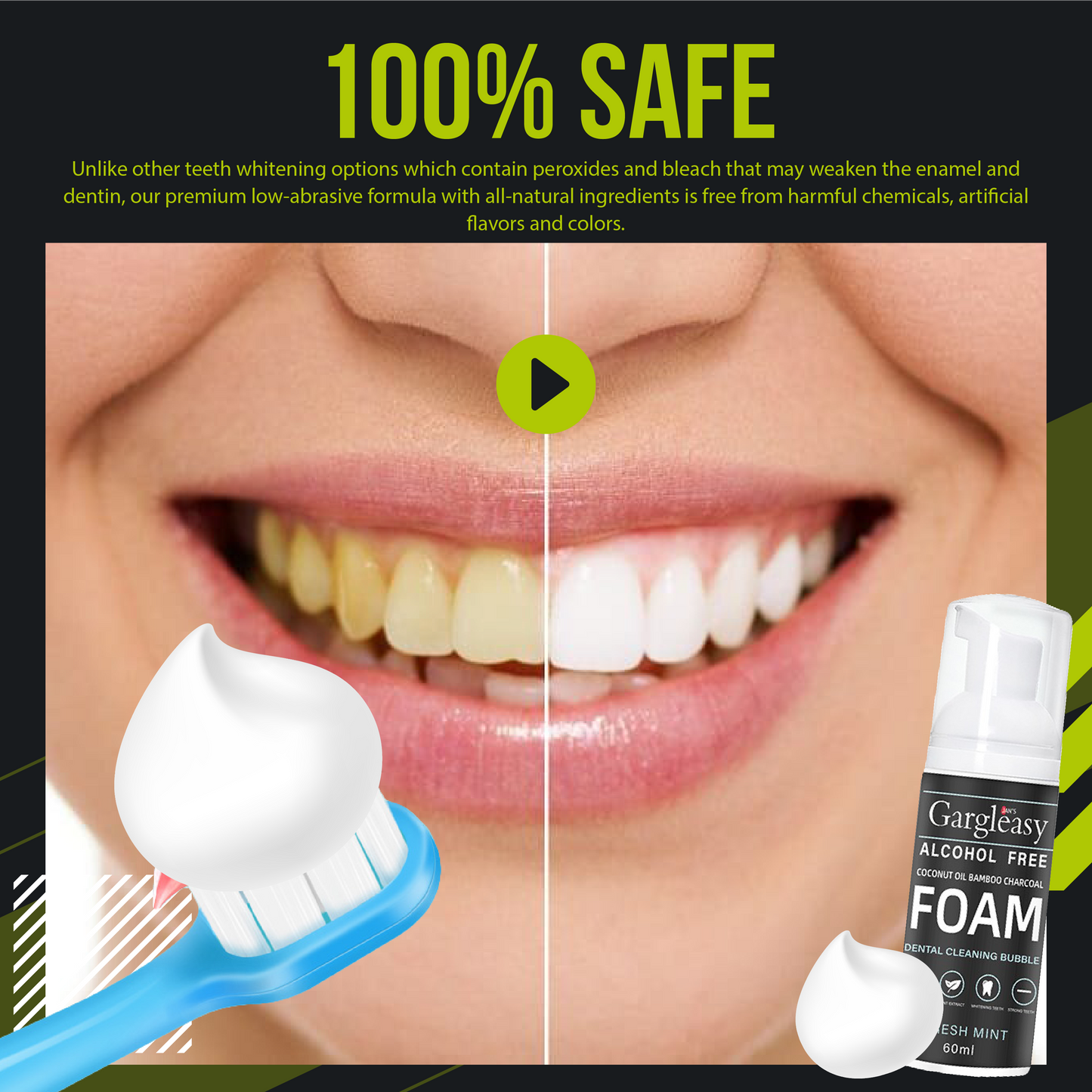 Coconut Oil Tooth Whitening Mousse