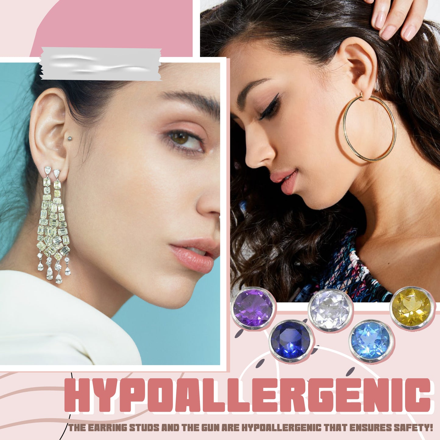 Birthstone Self Piercing Kit