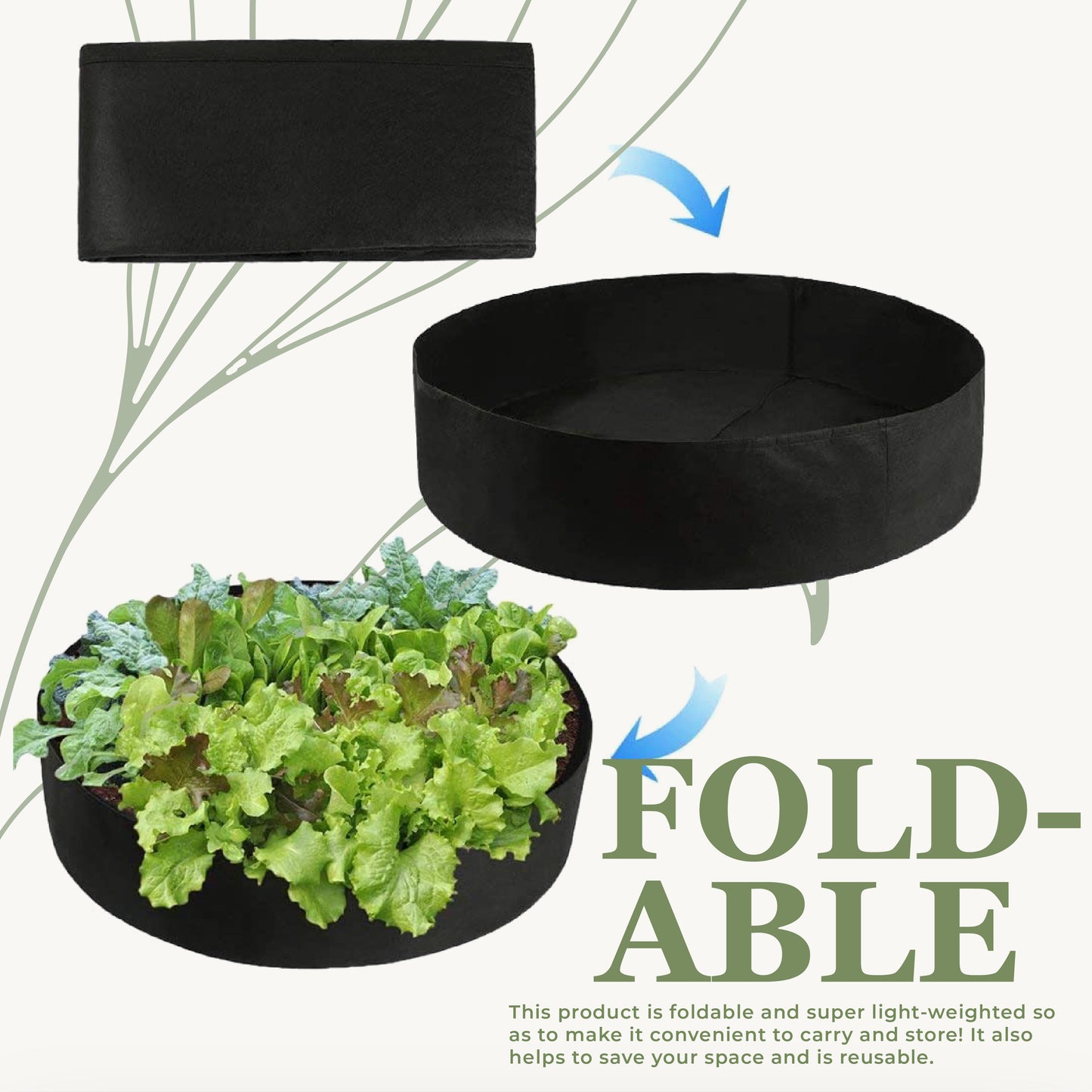 Foldable Fabric Raised Planting Bed