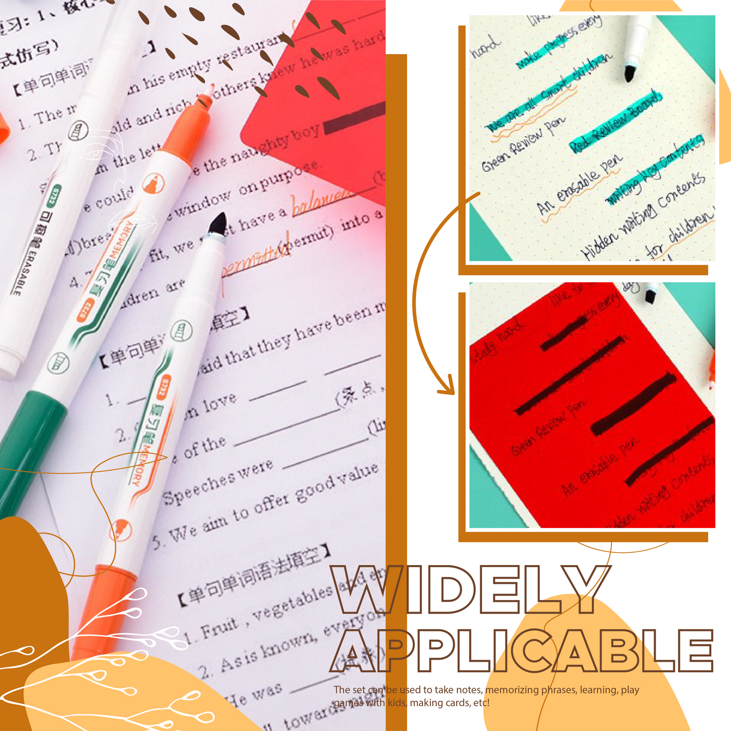 Erasable Learning Marker Set