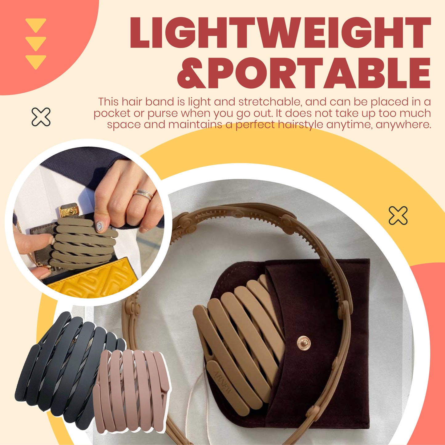 Retractable Pocket Hair Band