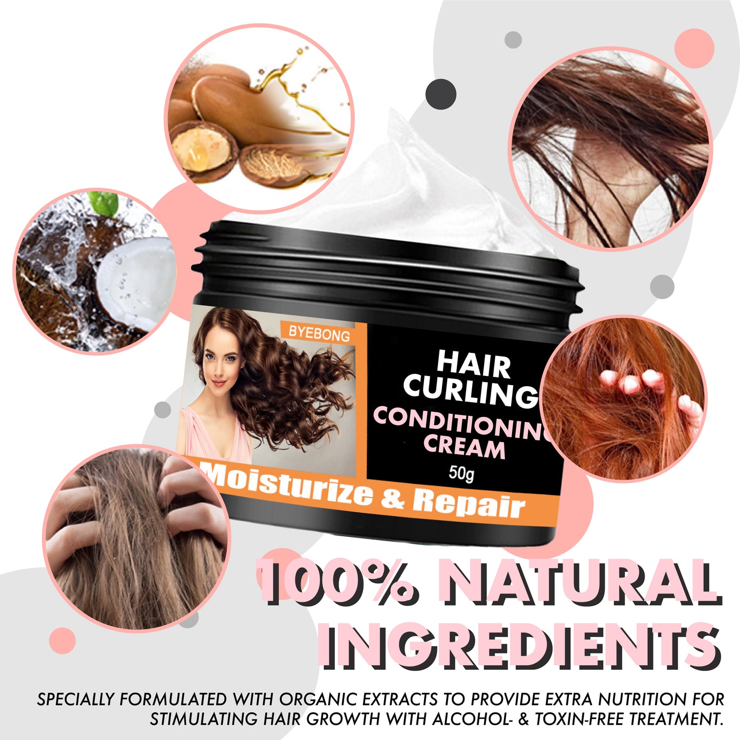 Hair Curling Conditioning Cream