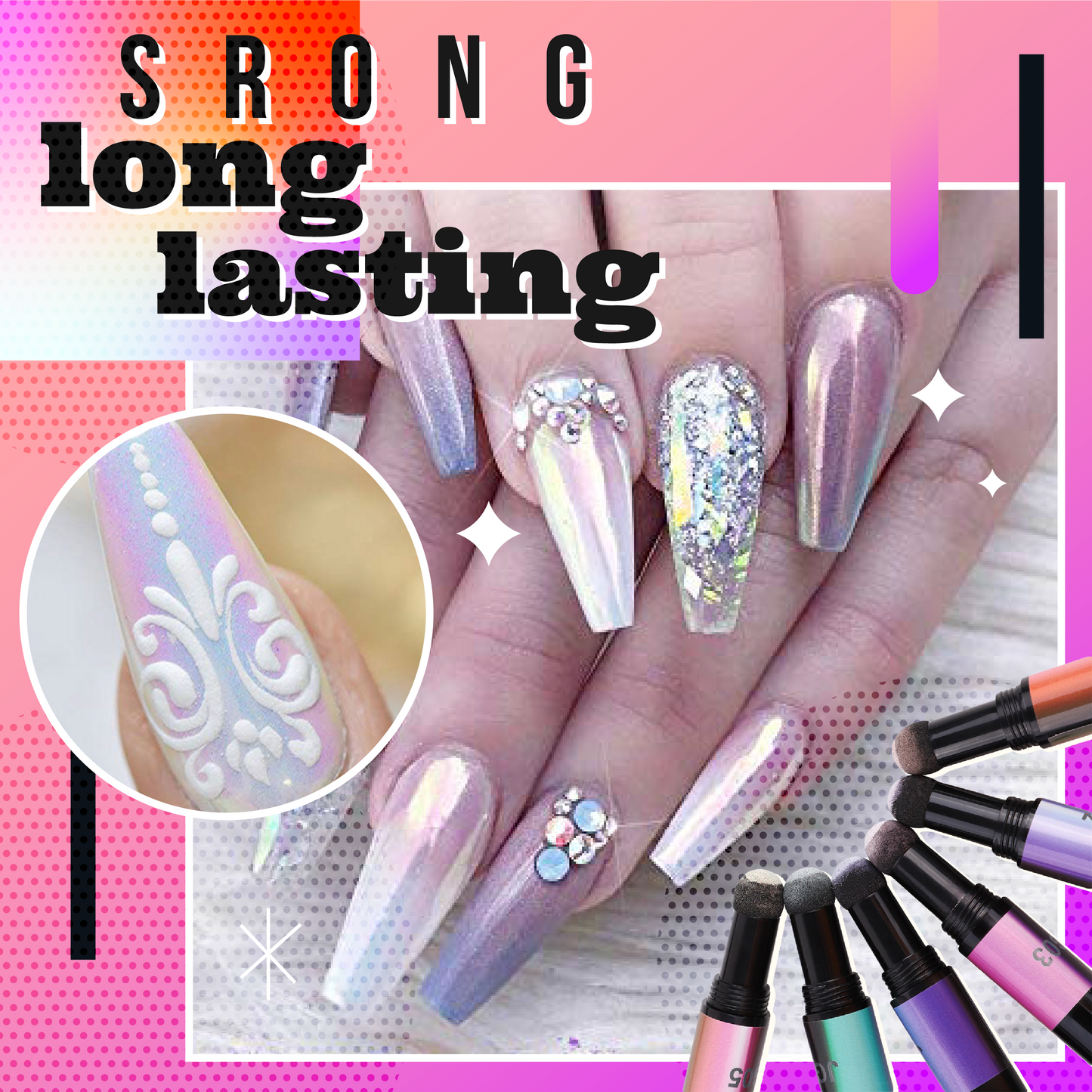 Instant Aurora Nail Powder Pen