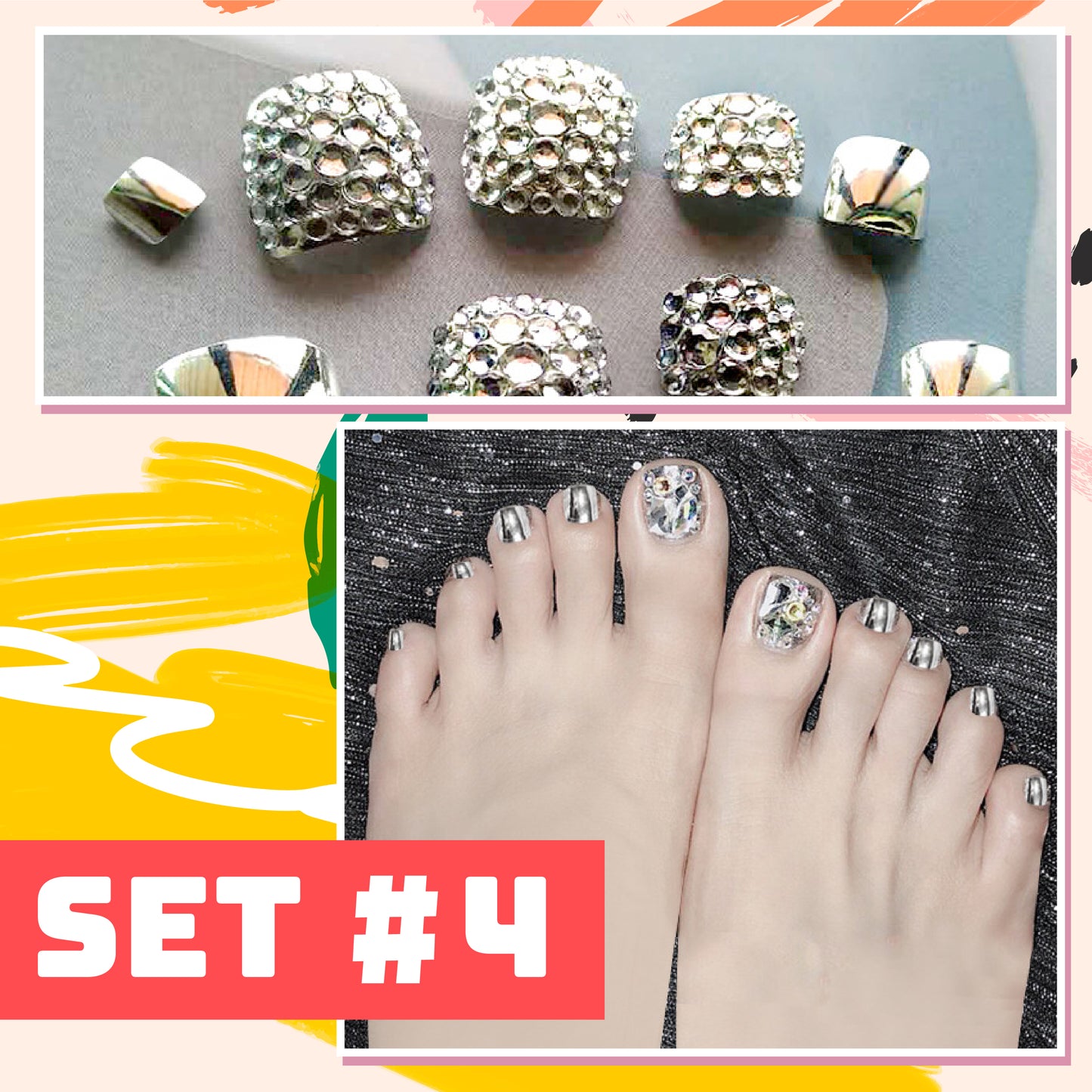 Easy Press On Gel Toe Nail