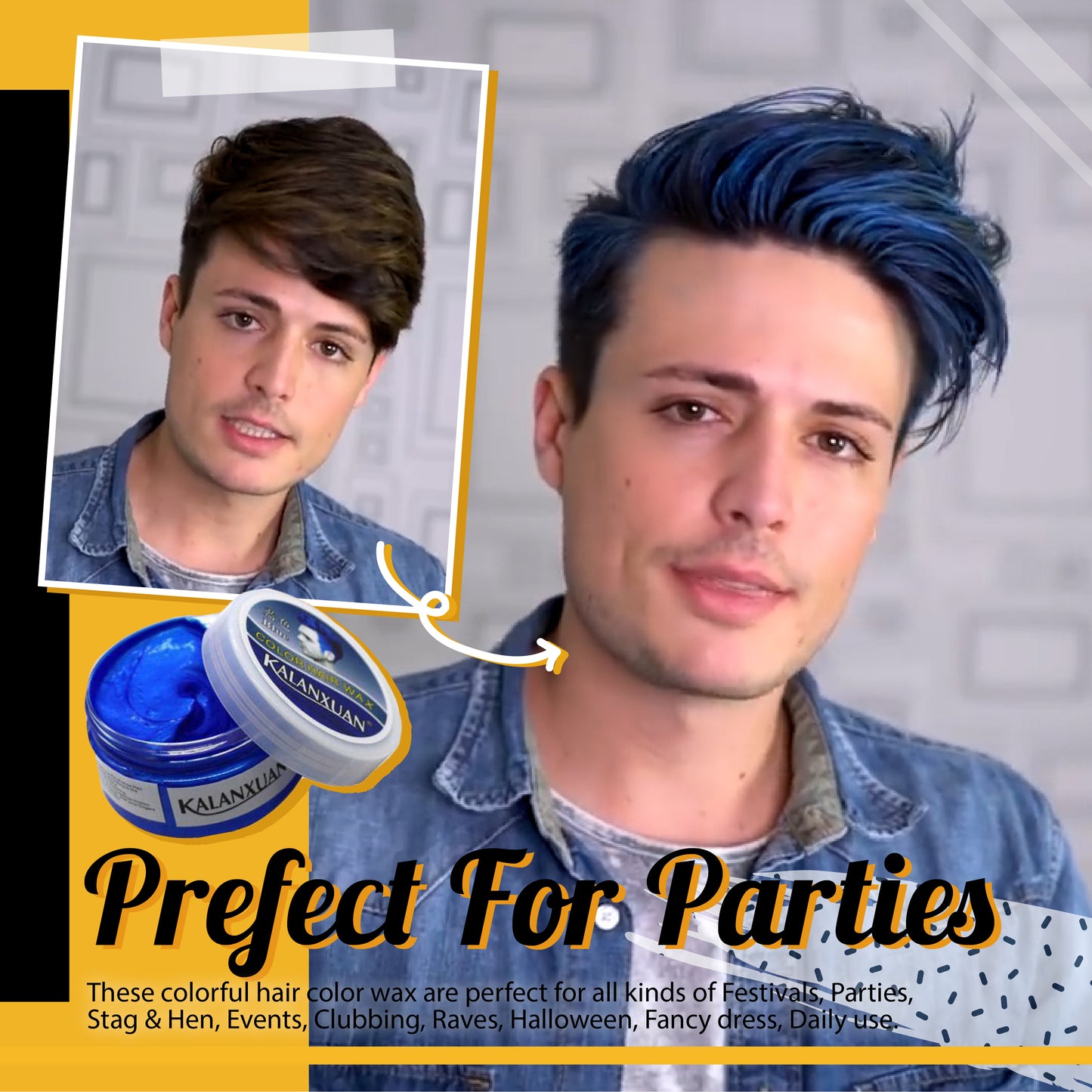 Unisex HairWax Dye