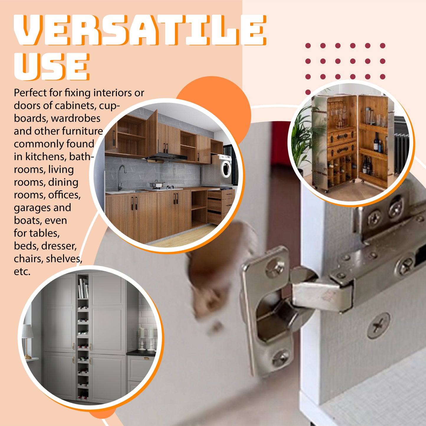 Cabinet Hinge Repair Plate