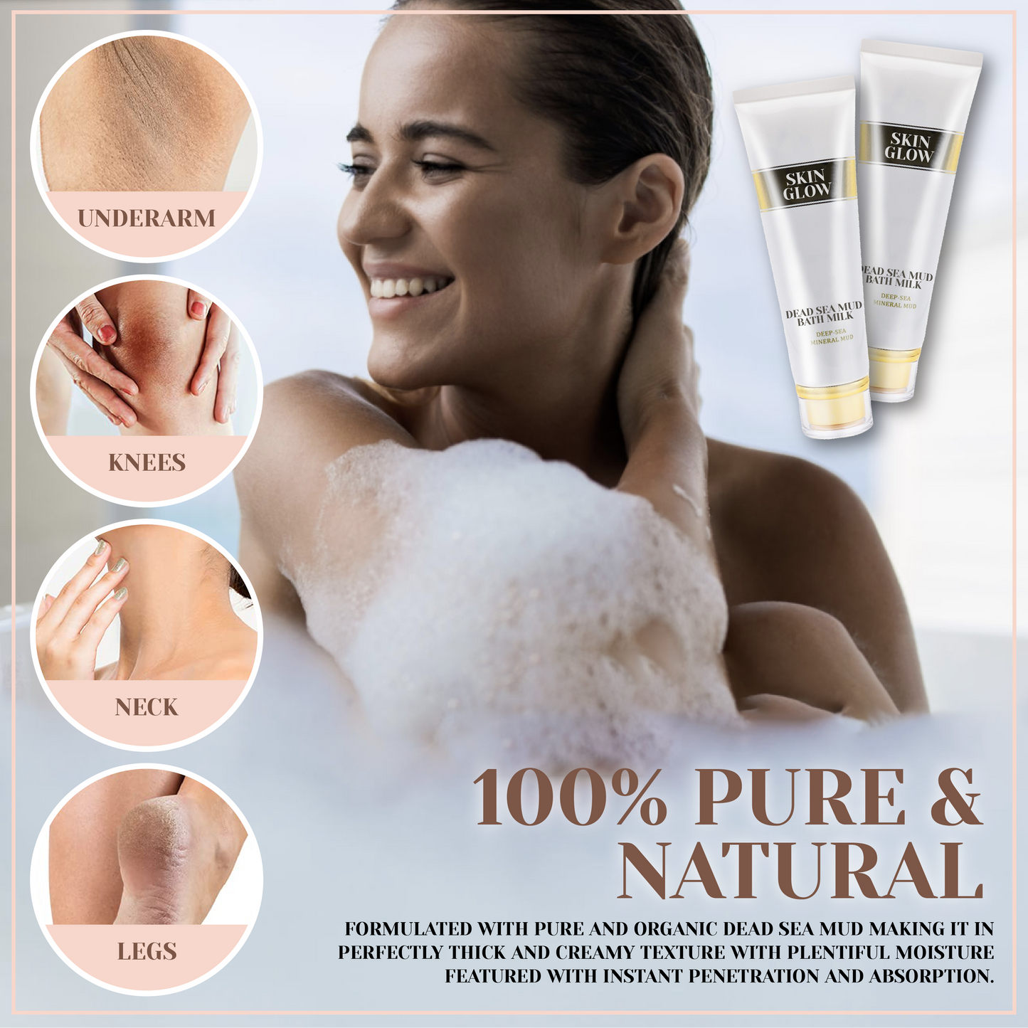 SkinGlow™ Dead Sea Mud Bath Milk