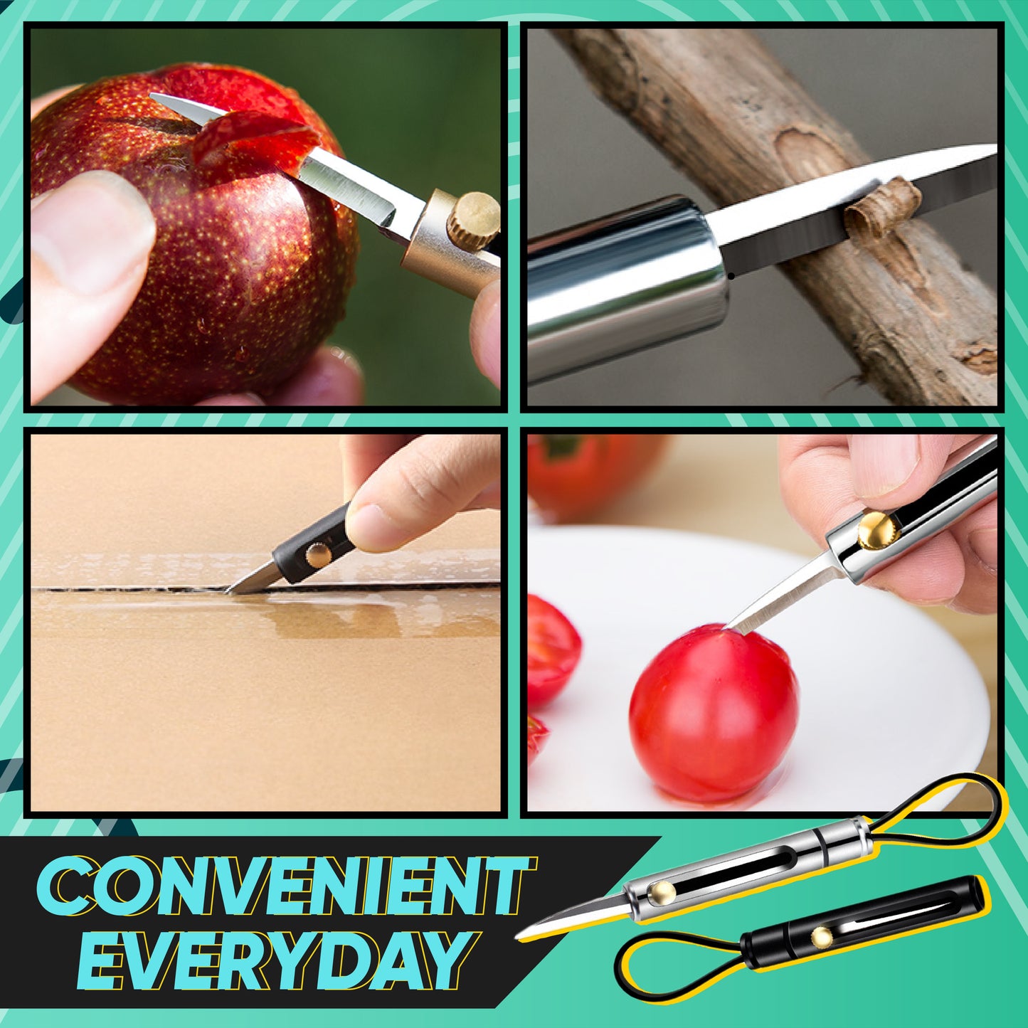 Retractable Folding Blade Keychain