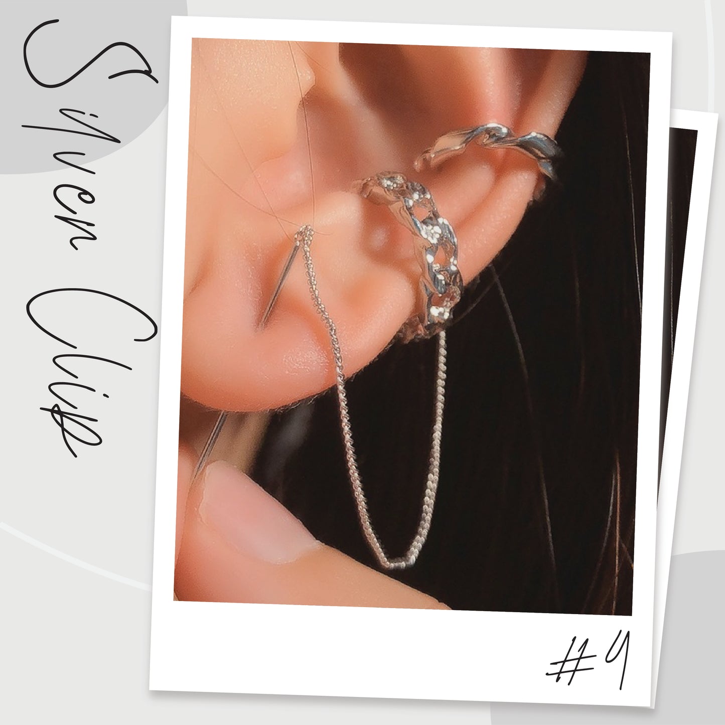 Lady Chained Ear Cuff Earrings