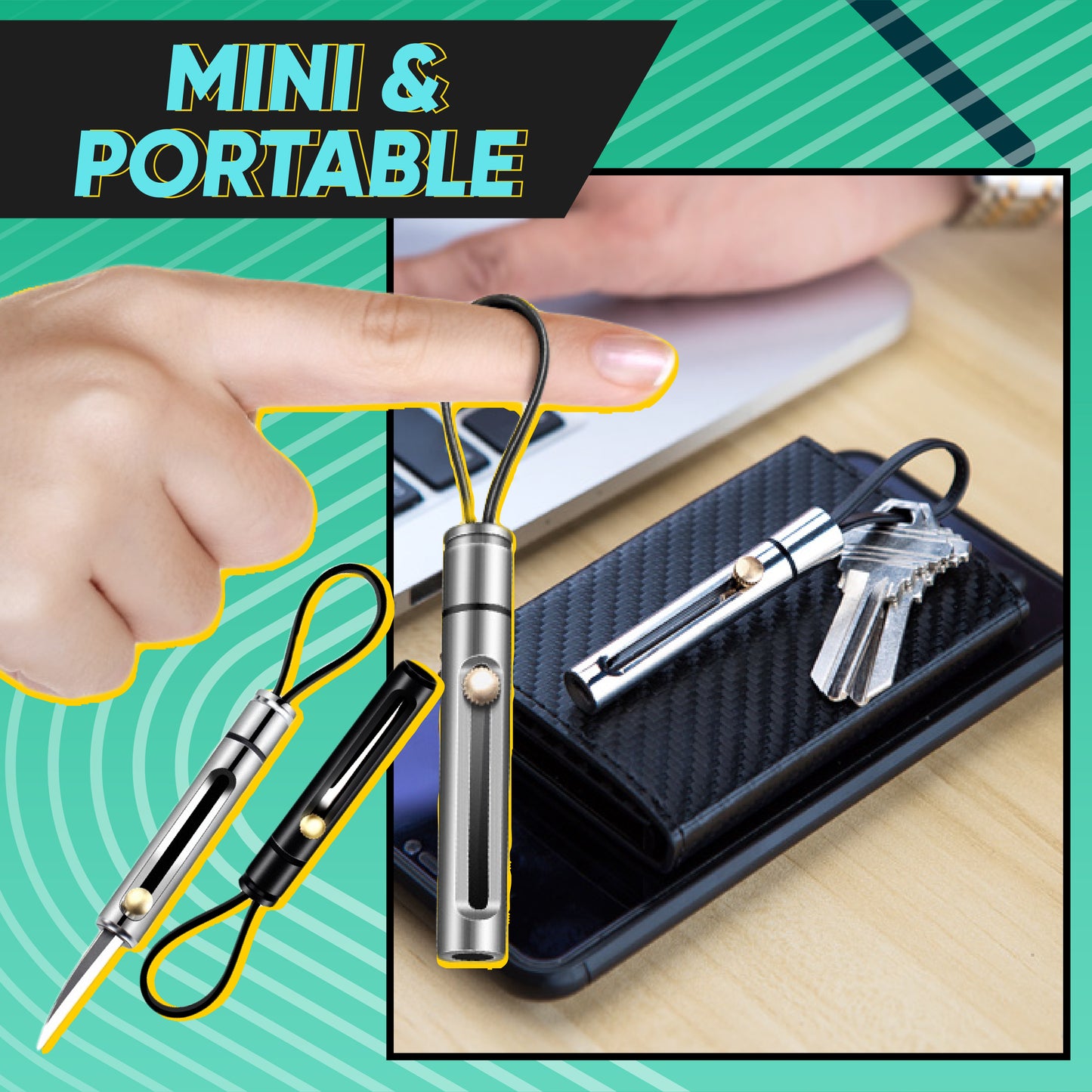 Retractable Folding Blade Keychain