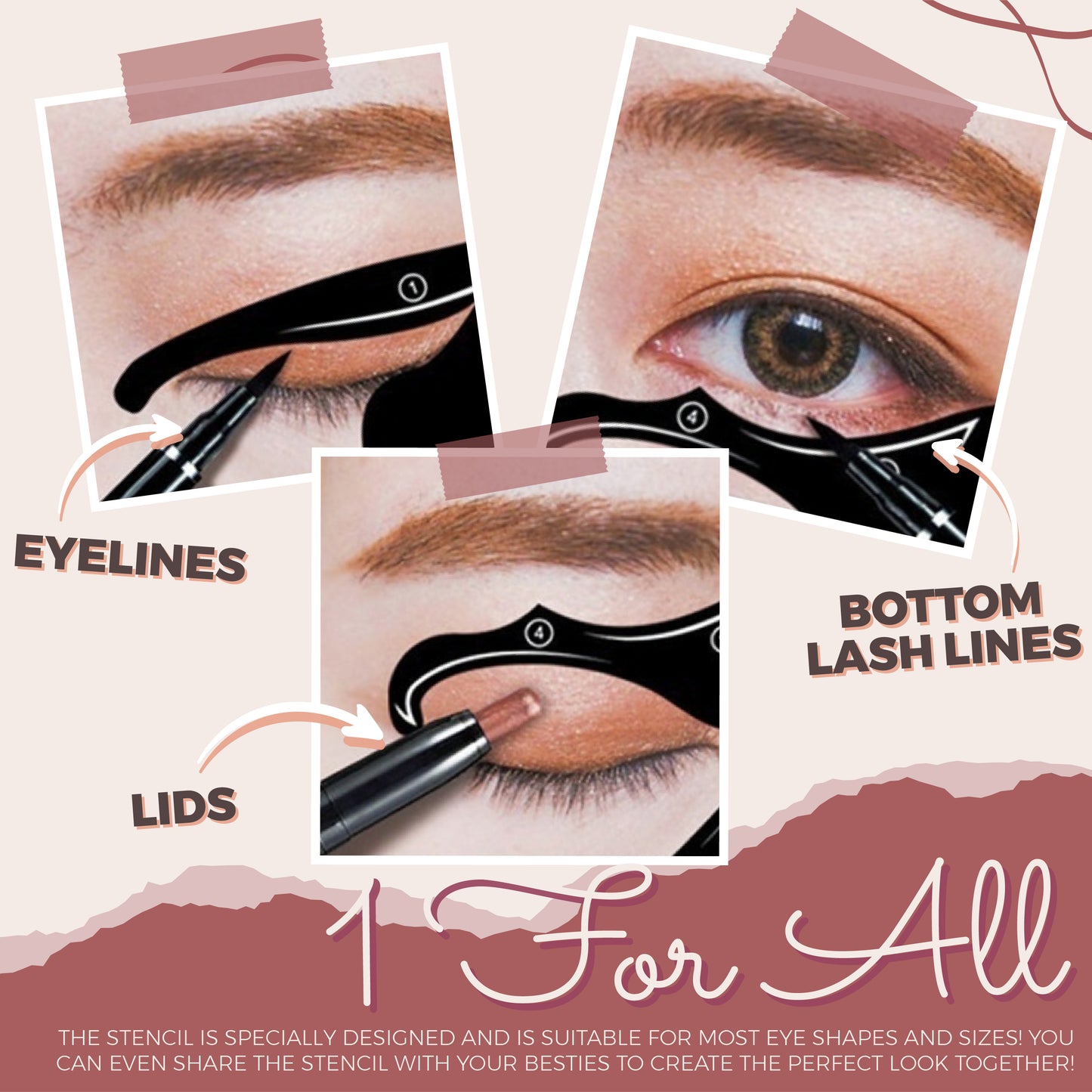 Cutie Cat Eyelines Stencil