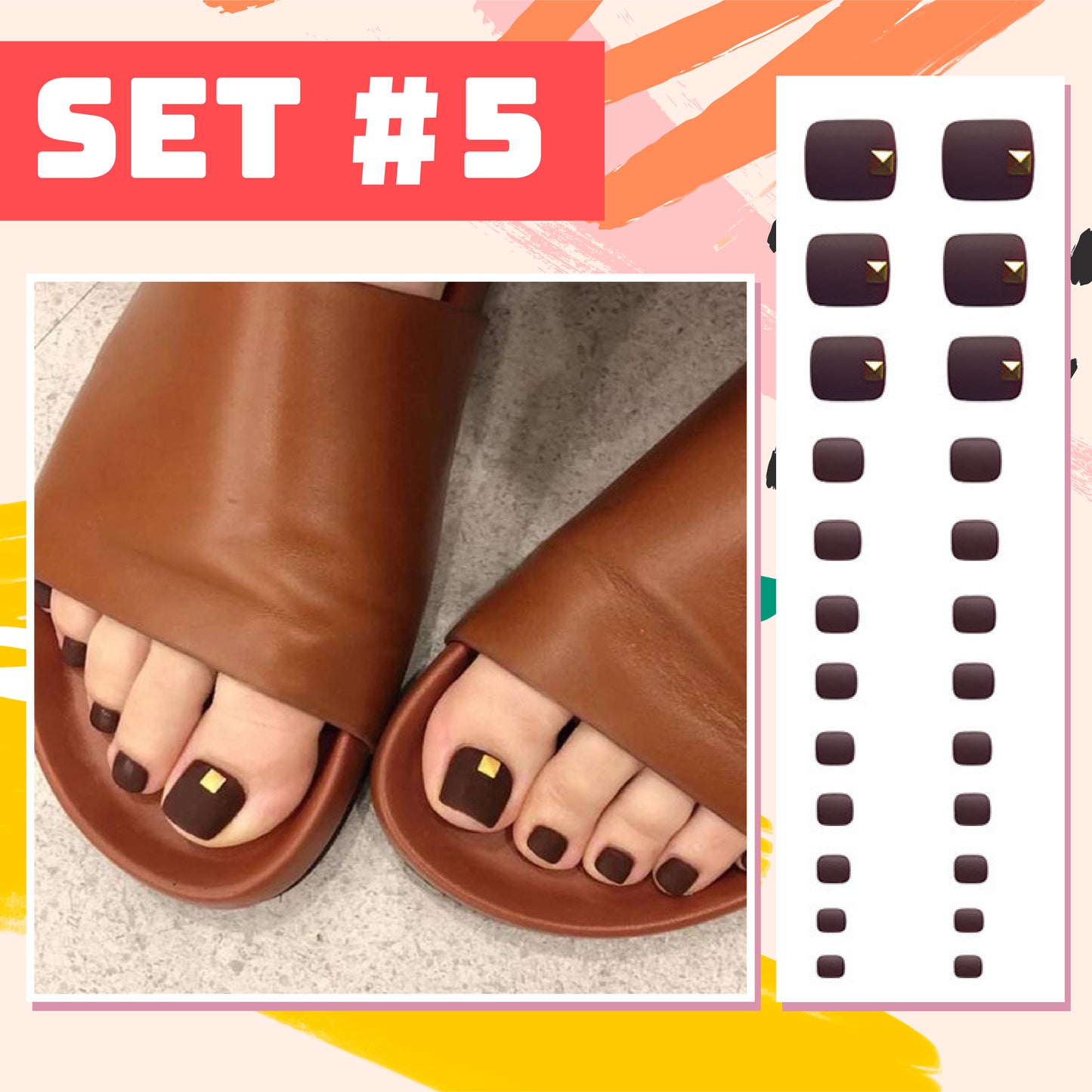 Easy Press On Gel Toe Nail