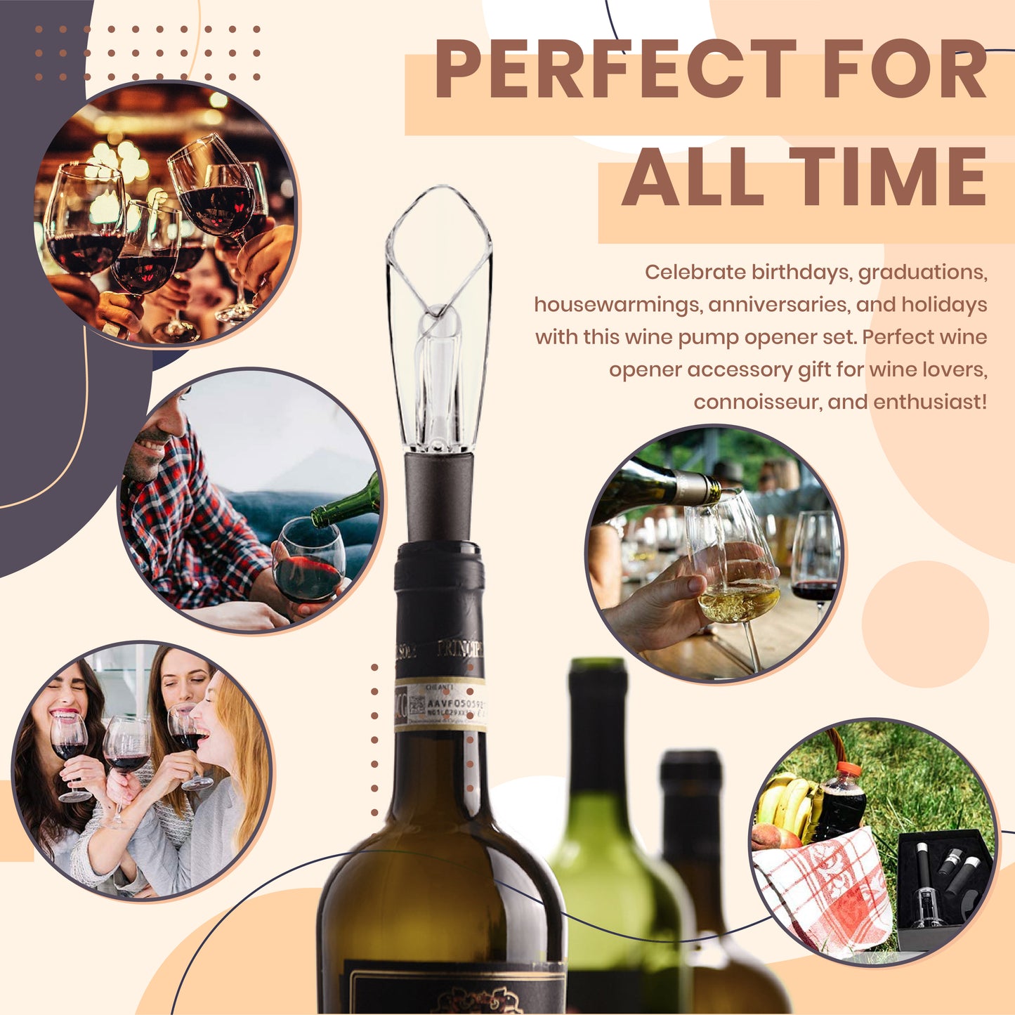 Air Pressure Pump Wine Opener Set