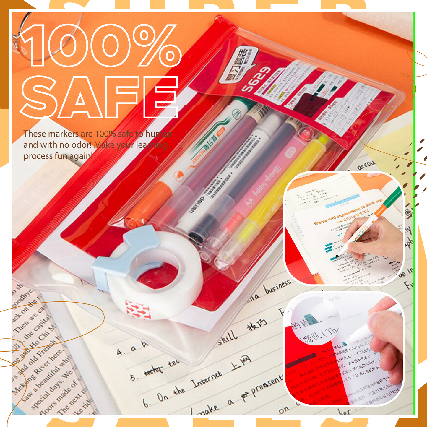 Erasable Learning Marker Set