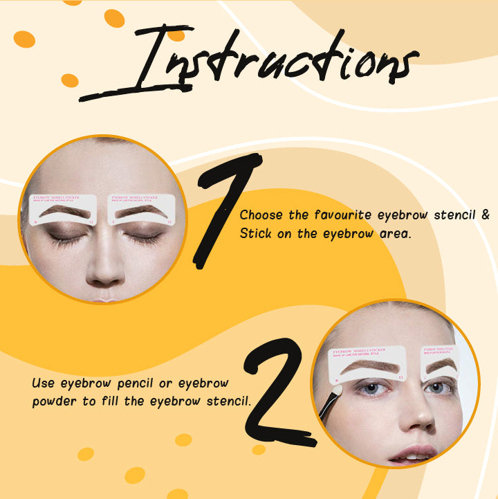 Eyebrow Stencils Card Stickers