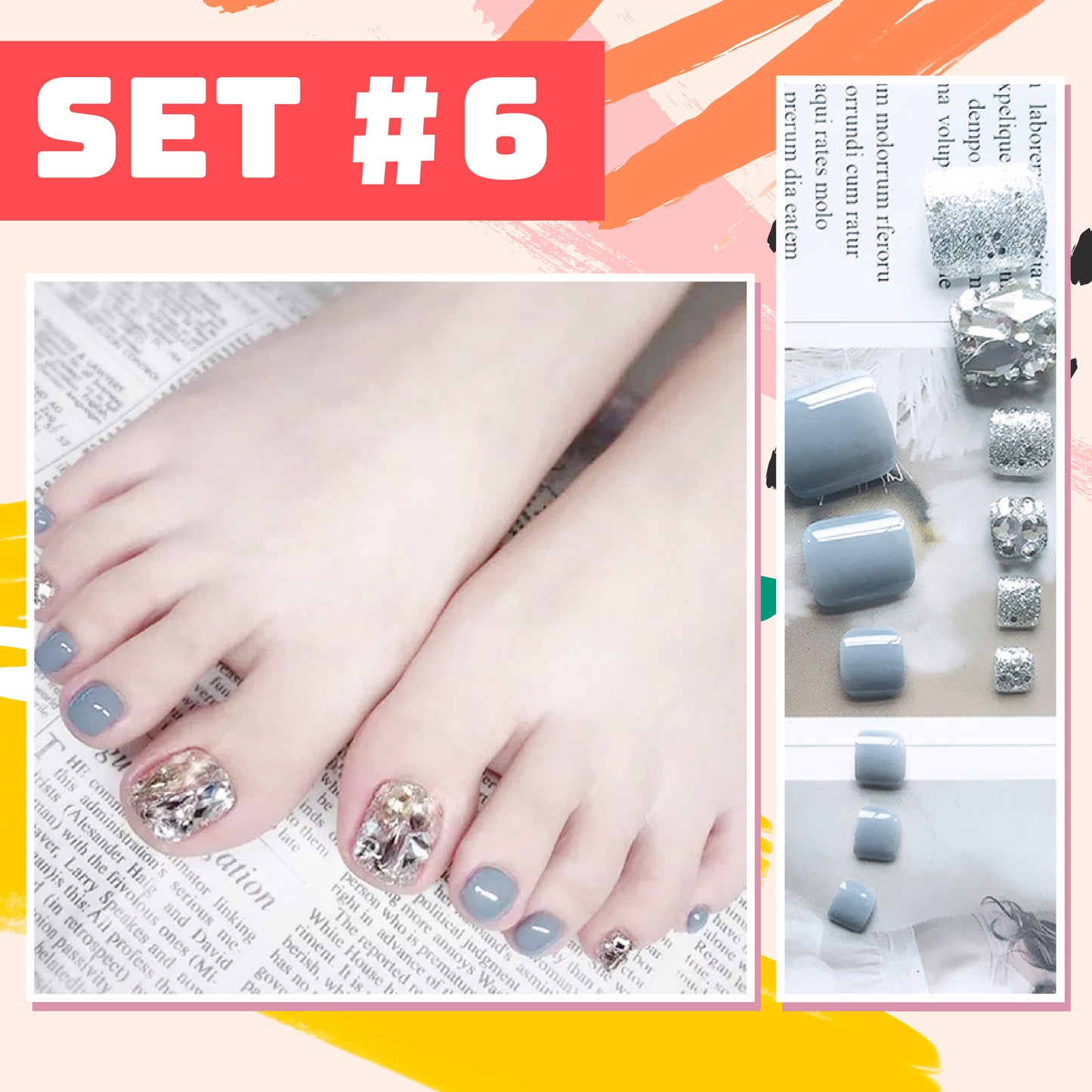 Easy Press On Gel Toe Nail