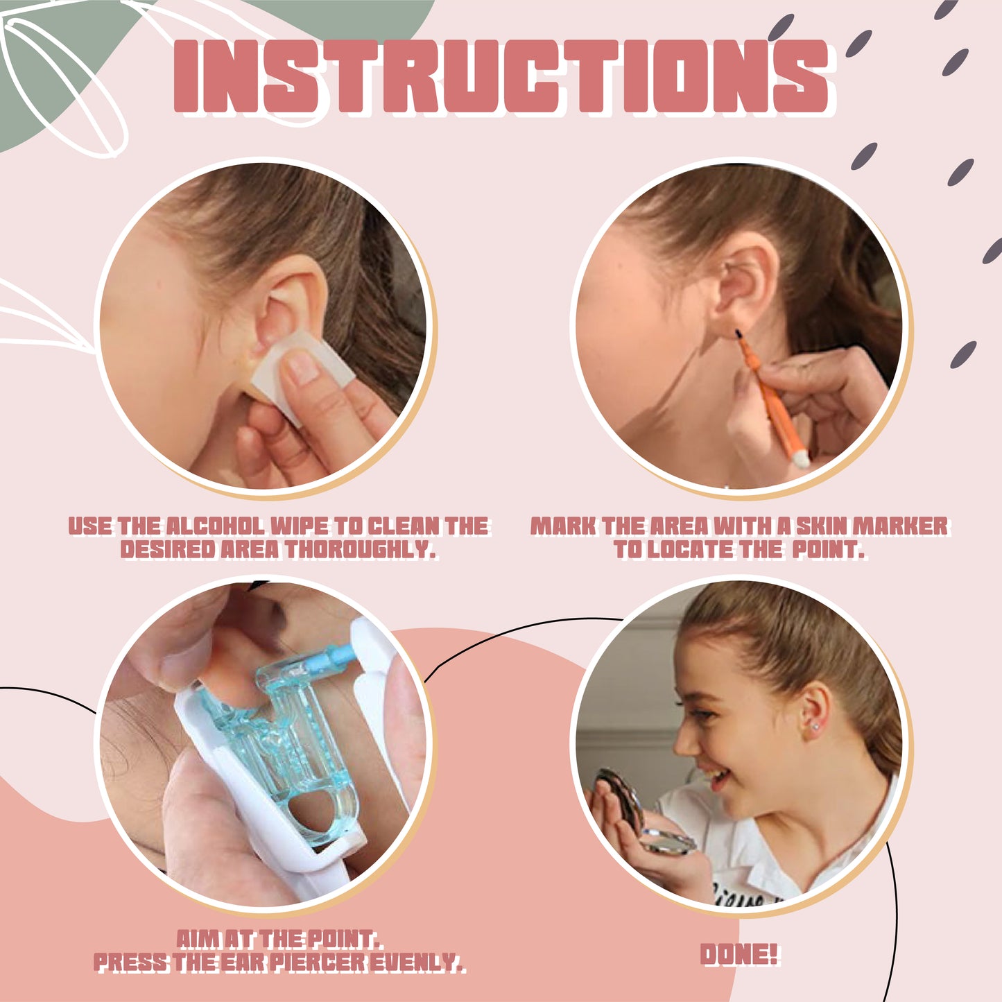 Birthstone Self Piercing Kit