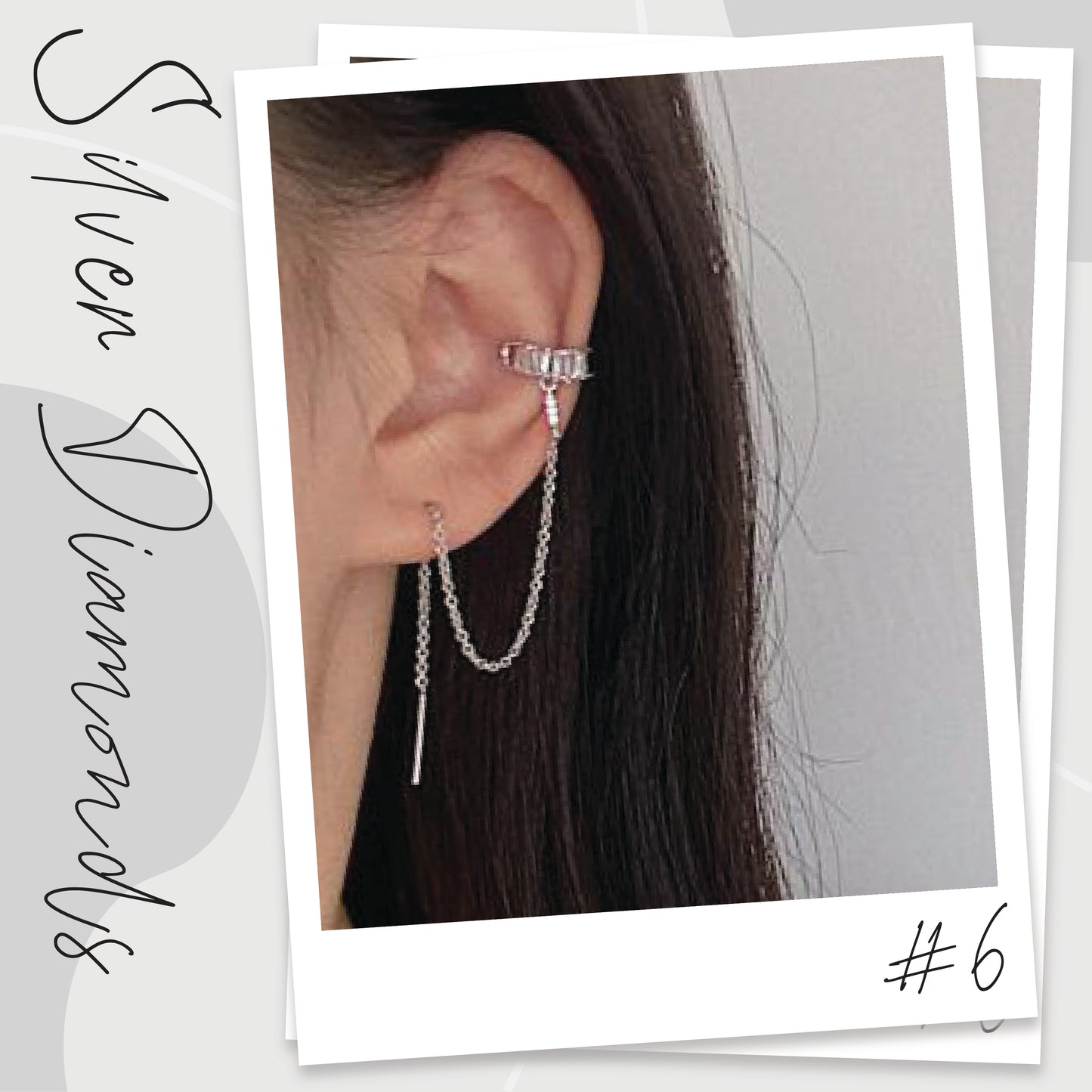 Lady Chained Ear Cuff Earrings