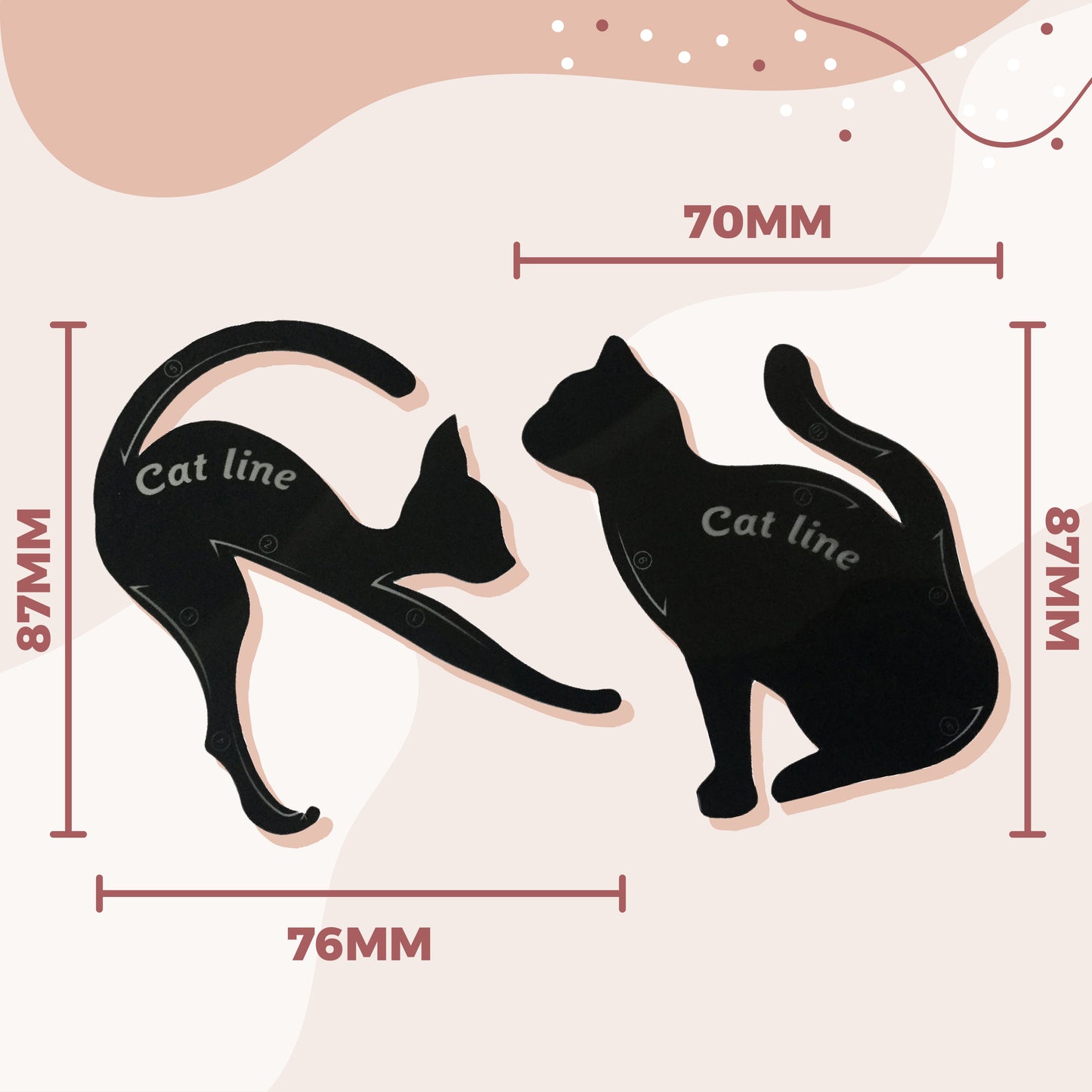 Cutie Cat Eyelines Stencil