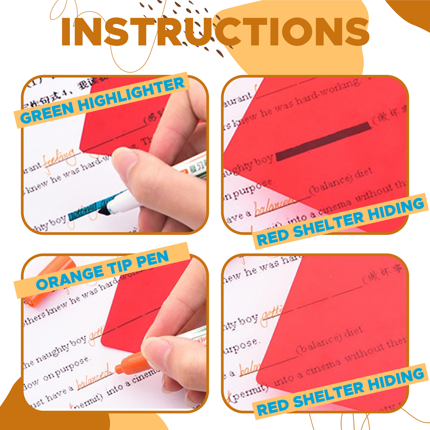 Erasable Learning Marker Set