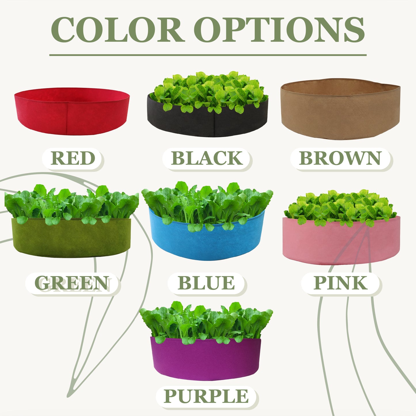 Foldable Fabric Raised Planting Bed