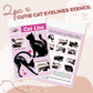Cutie Cat Eyelines Stencil