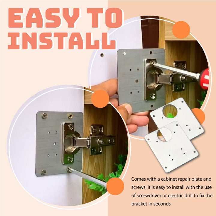 Cabinet Hinge Repair Plate