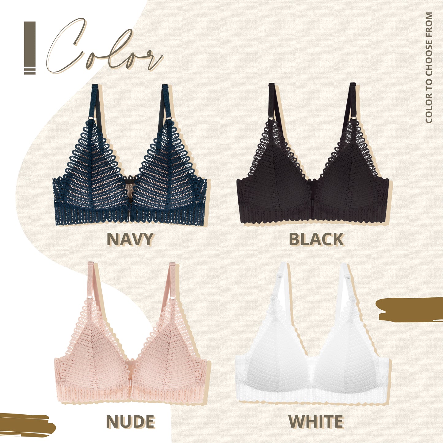 Wireless Front Closure Brassiere