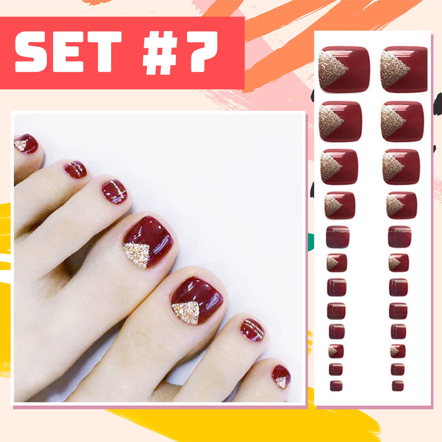 Easy Press On Gel Toe Nail