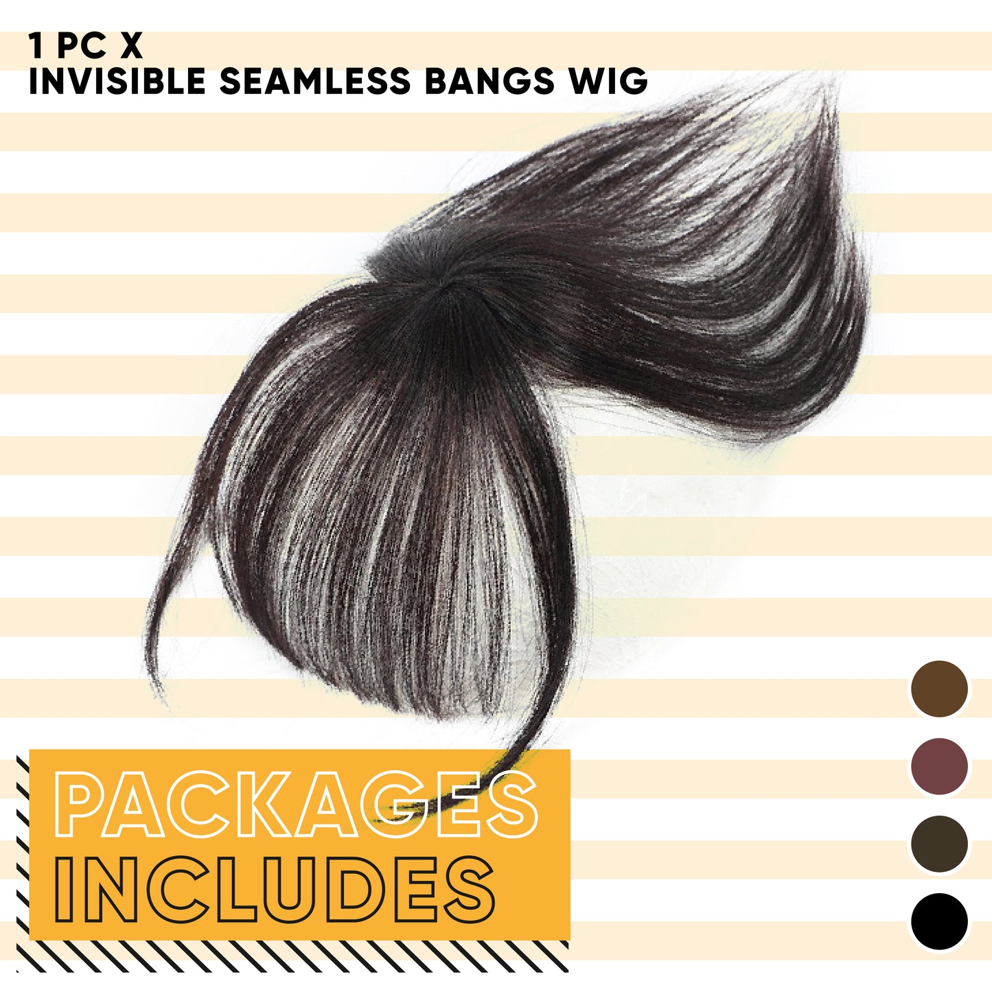 Invisible Seamless Bangs Wig