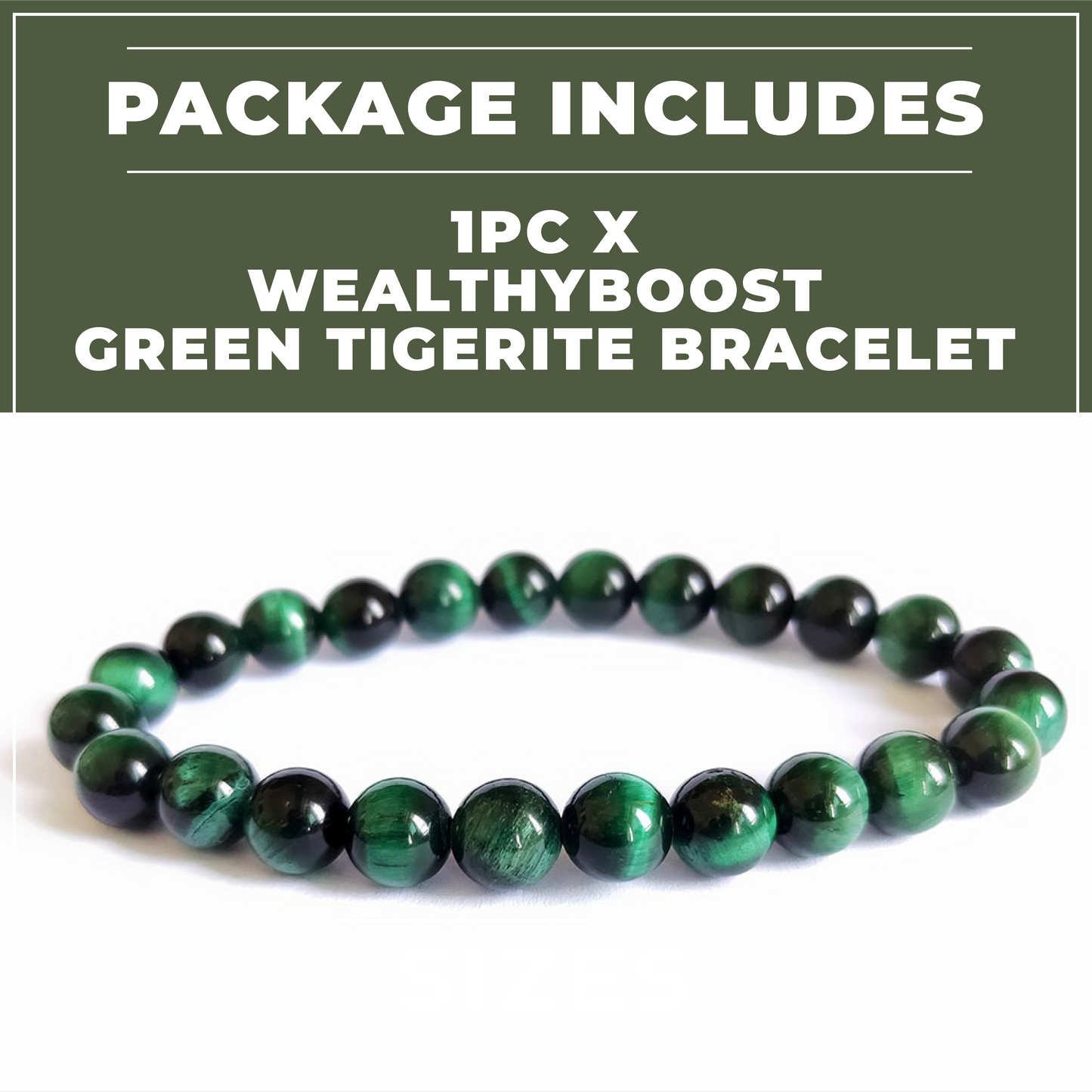 WealthyBoost Green Tigerite Bracelet