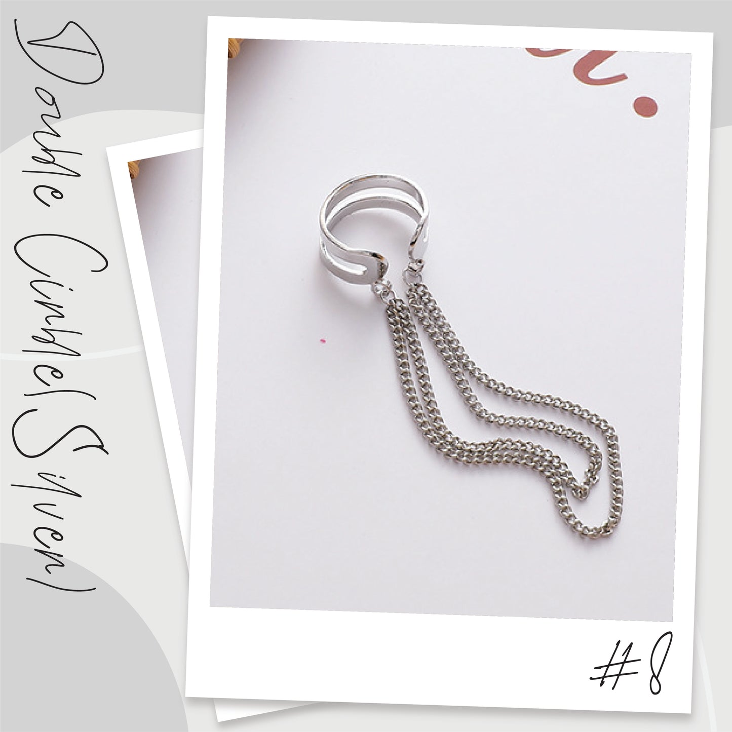 Lady Chained Ear Cuff Earrings