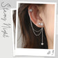 Lady Chained Ear Cuff Earrings