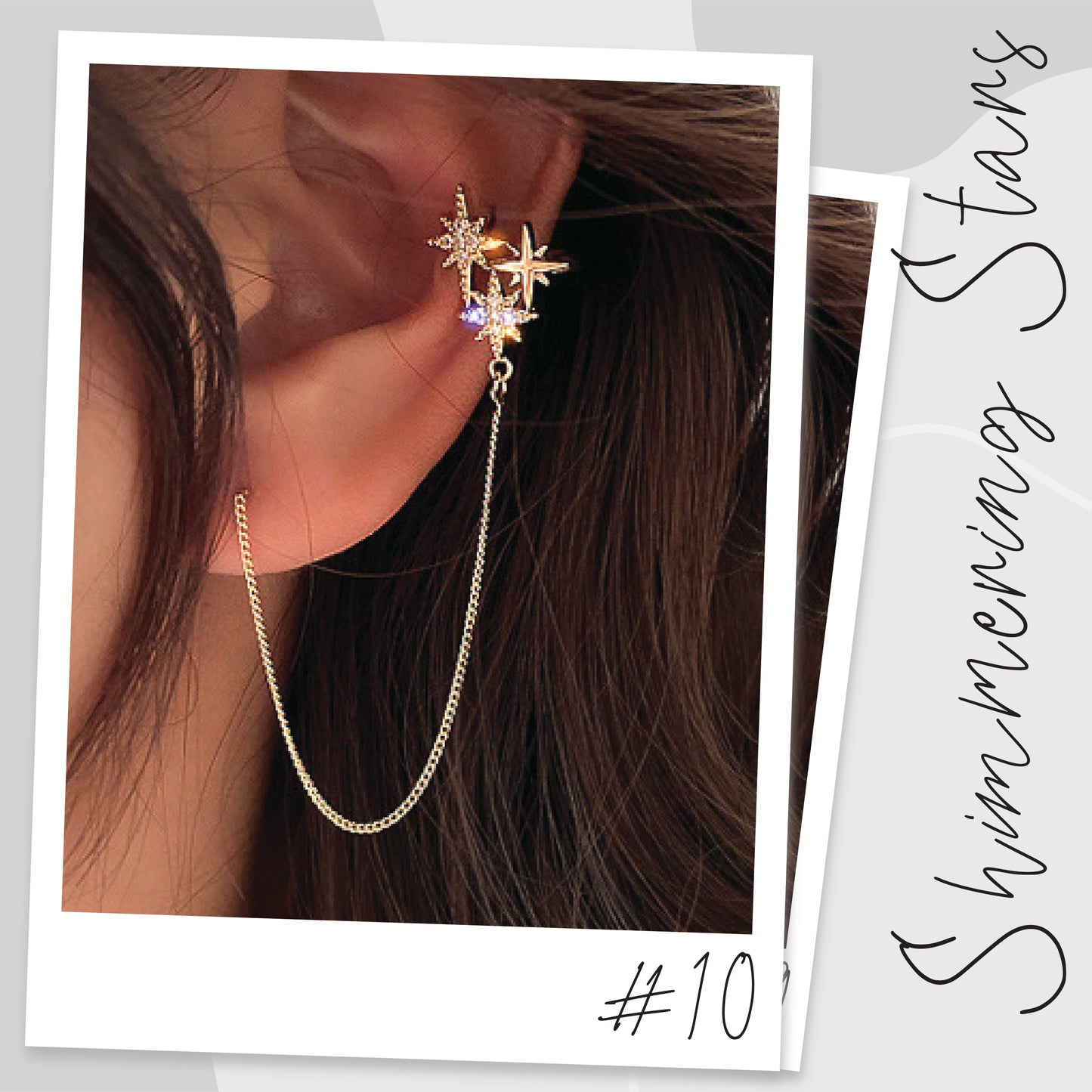 Lady Chained Ear Cuff Earrings
