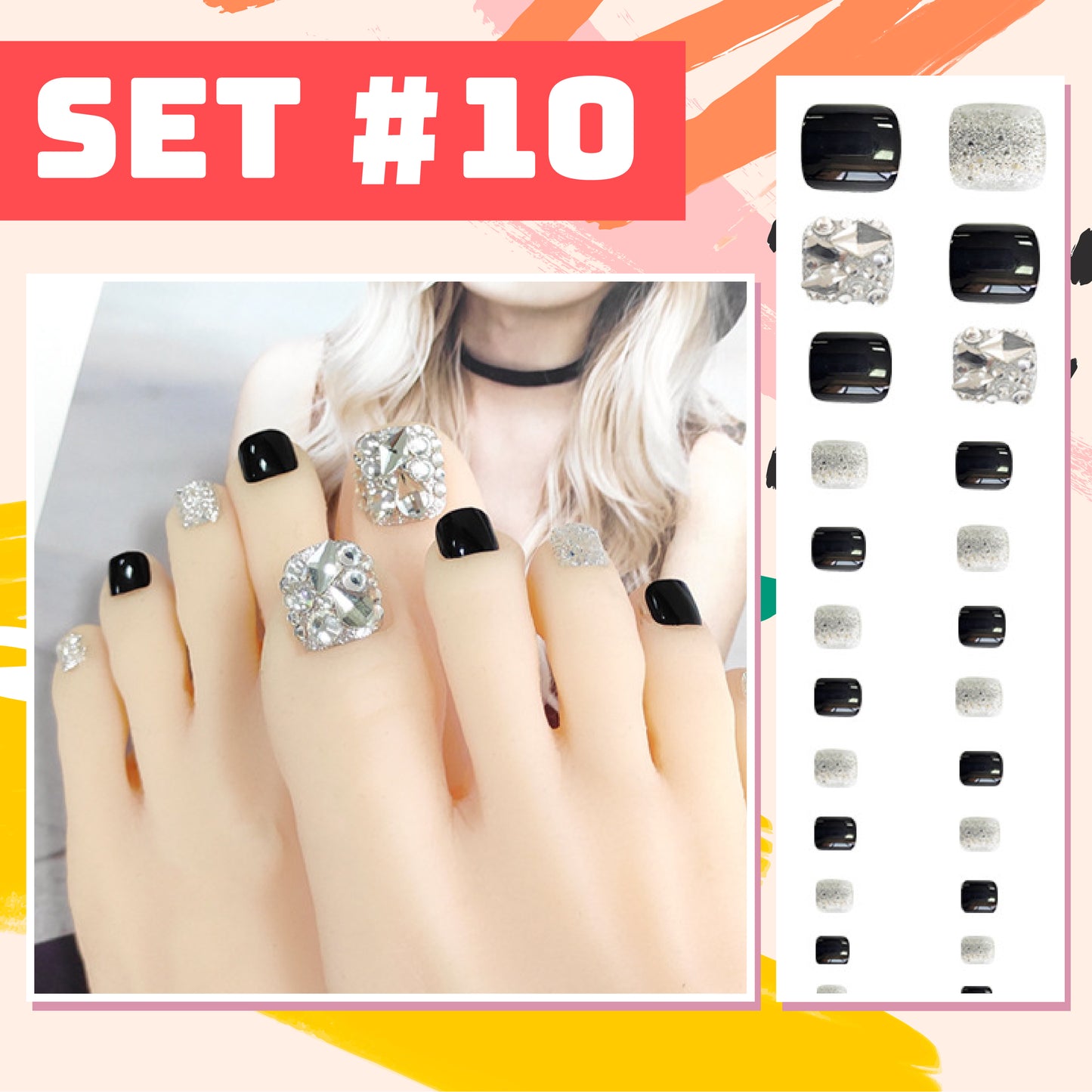 Easy Press On Gel Toe Nail