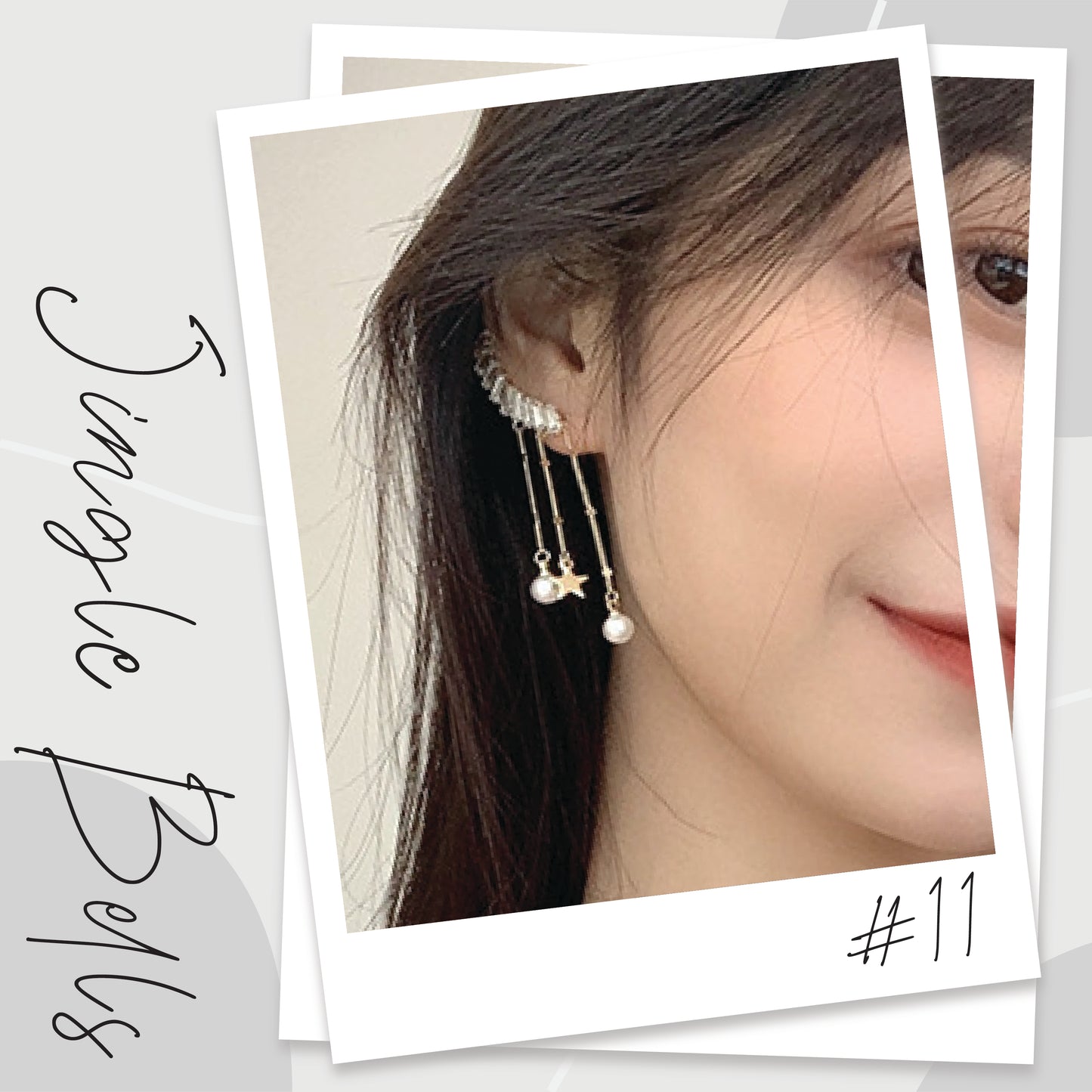 Lady Chained Ear Cuff Earrings