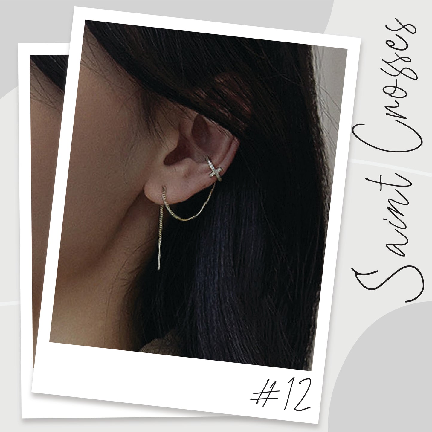 Lady Chained Ear Cuff Earrings